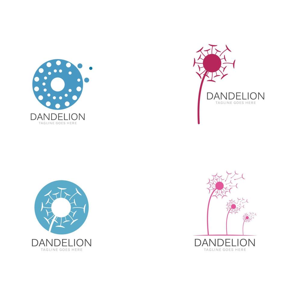 Illustration of concept dandelion. Vecto vector