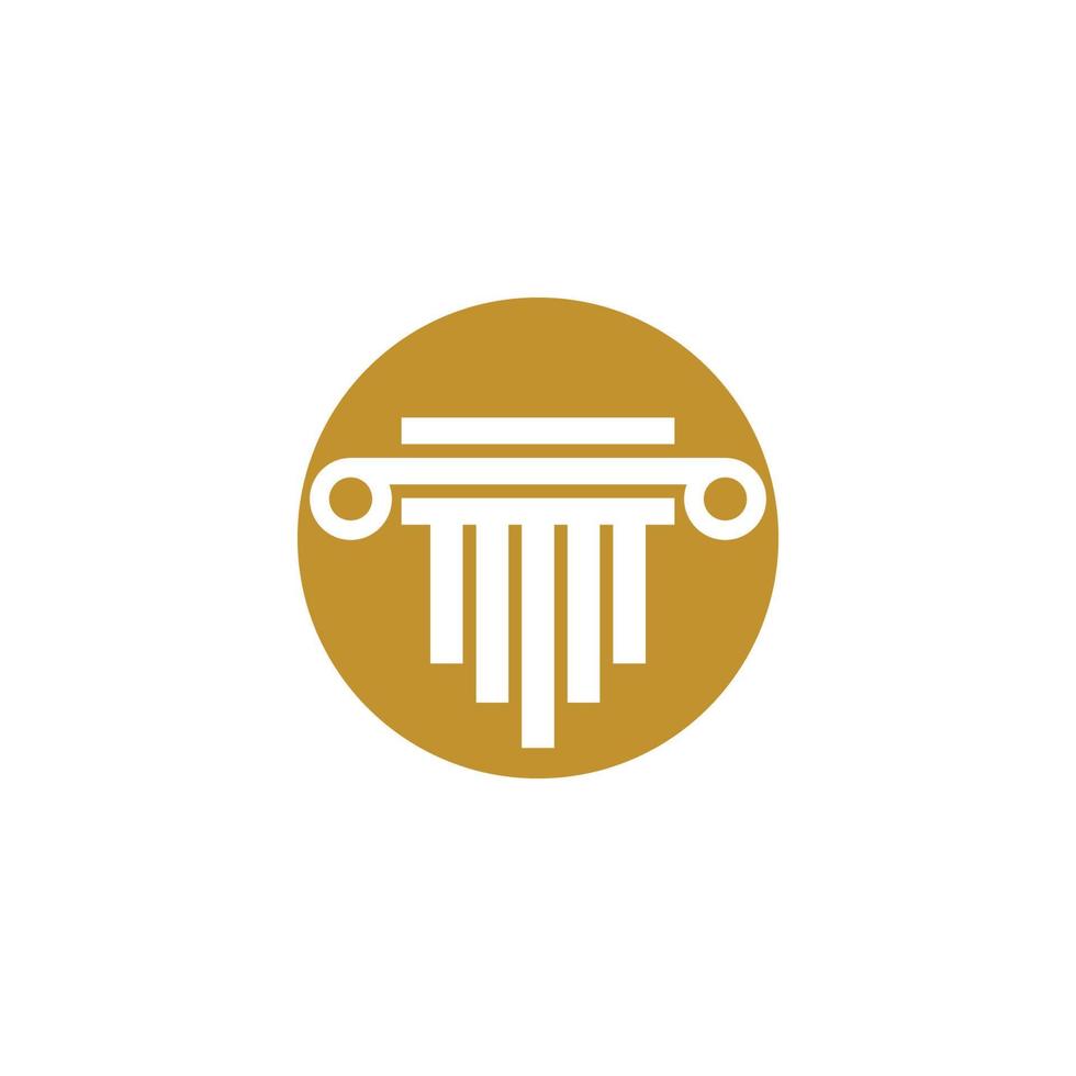 Pillar Logo Template. Column Vector illustration