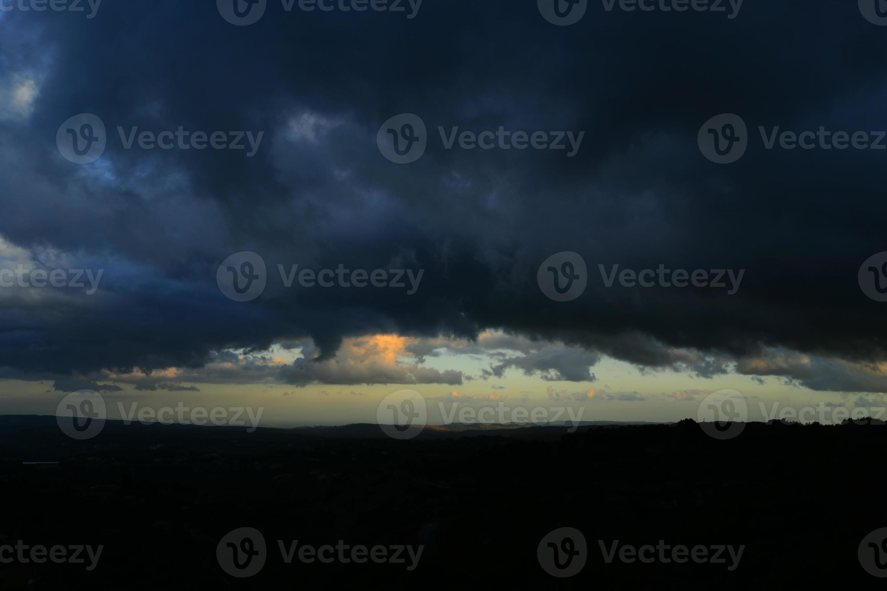 Big storm clouds. Nature Dark storm clouds, beautiful gray storm cloud