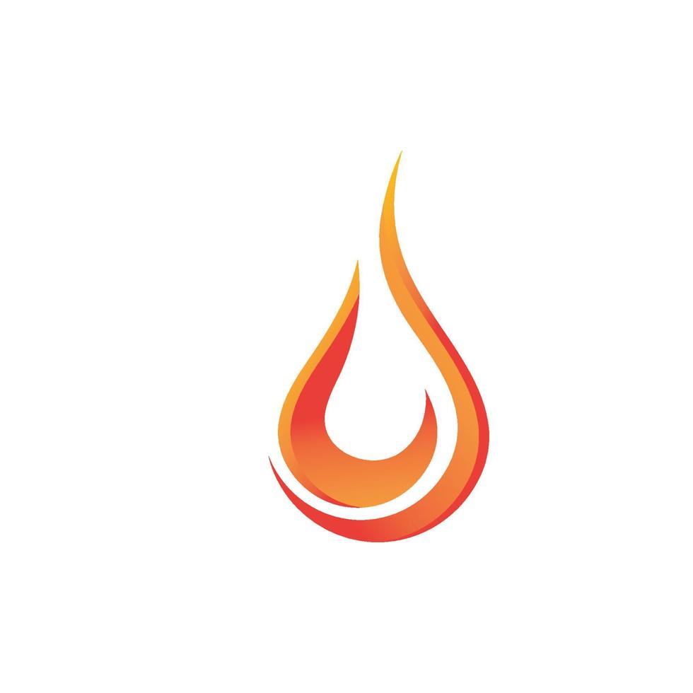 plantilla de logotipo de llama de fuego icono vectorial logotipo de petróleo, gas y energía vector