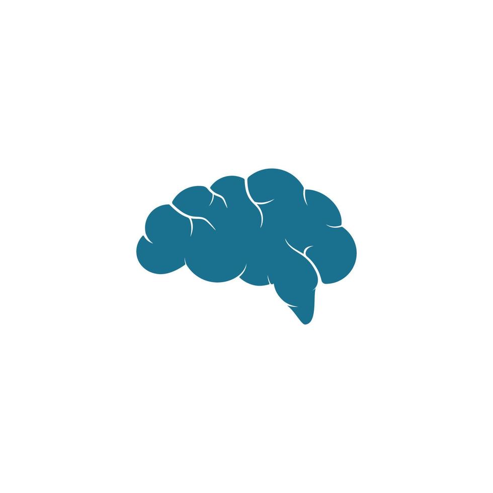 Ilustración de icono de vector de plantilla de logotipo de cerebro