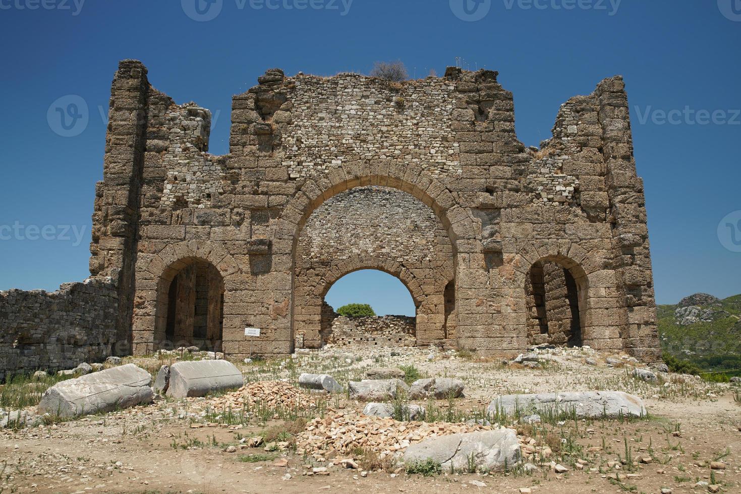 Basilica of Aspendos Ancient City in Antalya, Turkiye photo