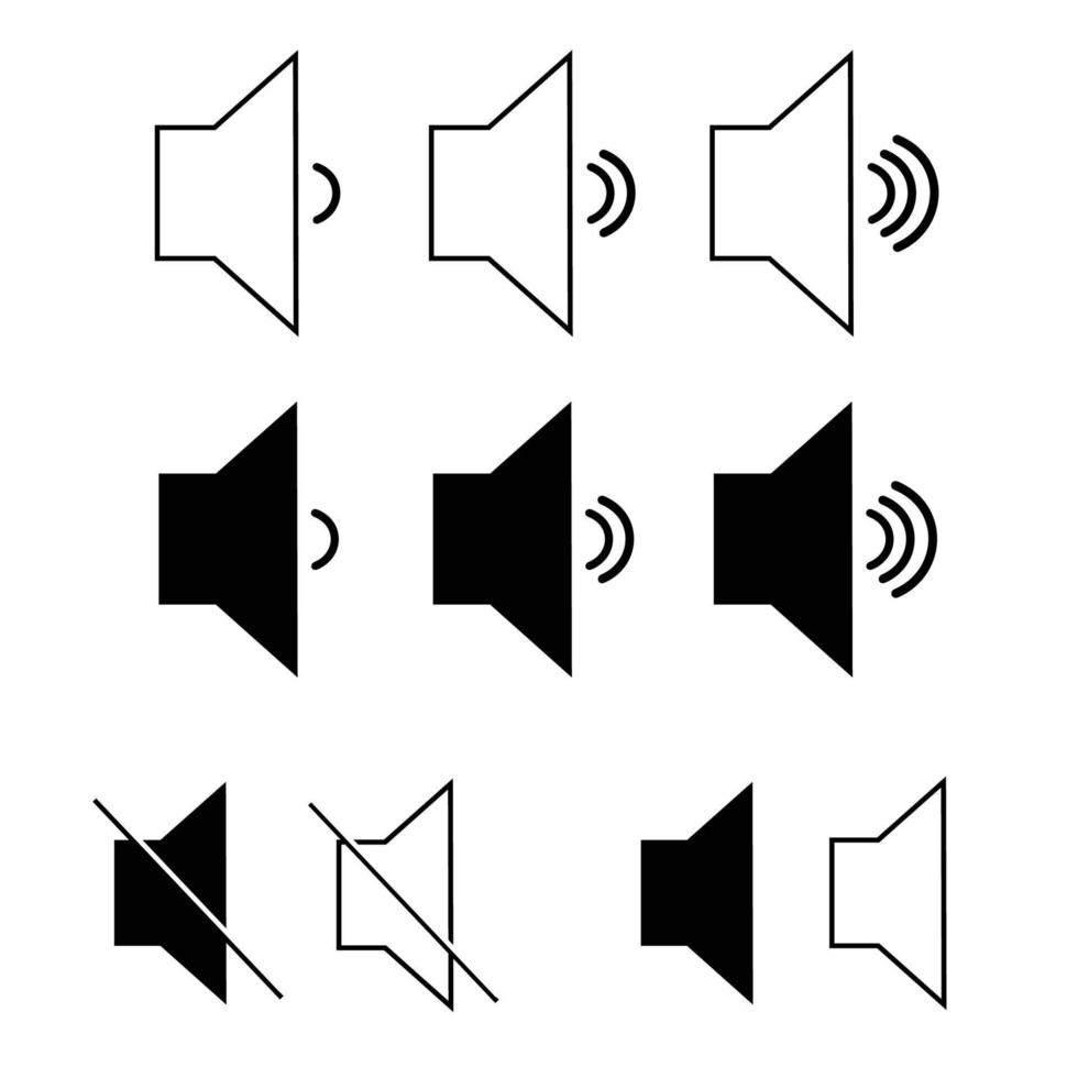 diseño de vector de icono de sonido para volumen