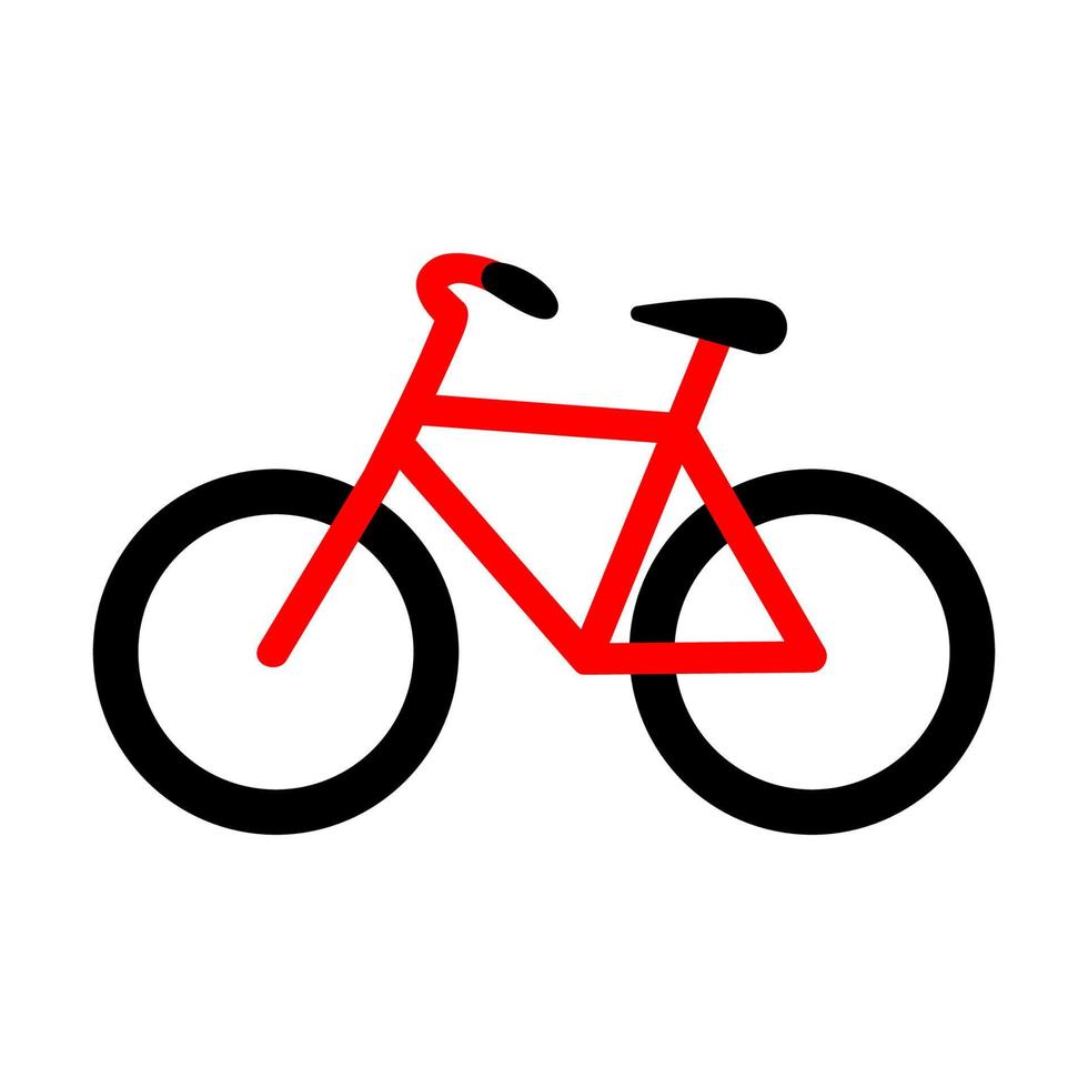 ilustración vectorial de una bicicleta roja vector