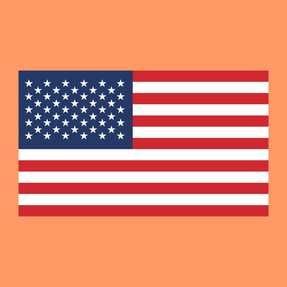 Vector illustration of the flag of the United States of America