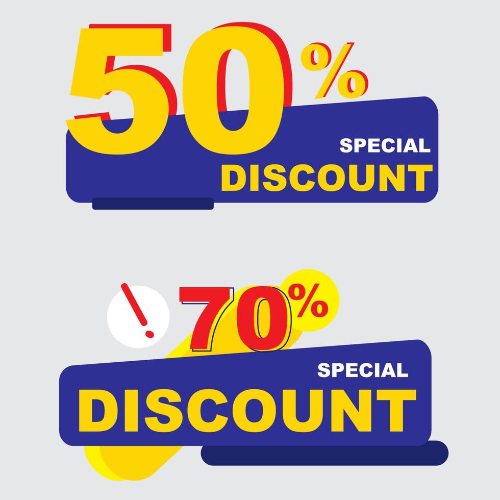 50 and 70 percent off vector design