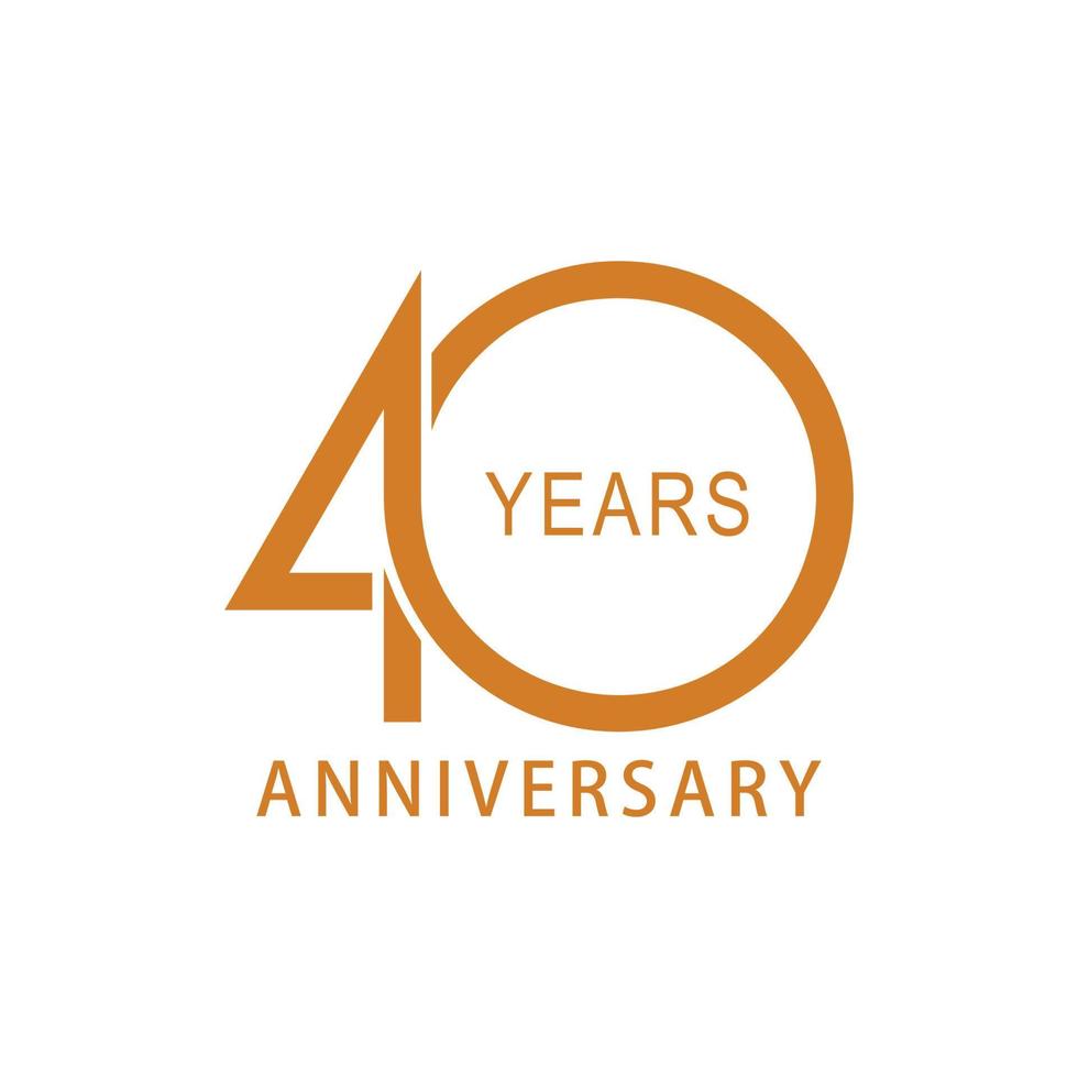 Vector design for 40 year anniversary