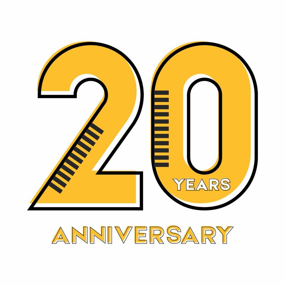 Vector design for 20 year anniversary