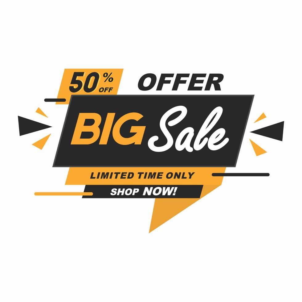Big Sale promotion vector 50 percent off