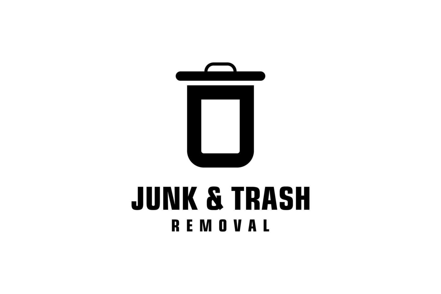 Letter O for junk removal logo design, environmentally friendly garbage disposal service, simple minimalist design icon. vector