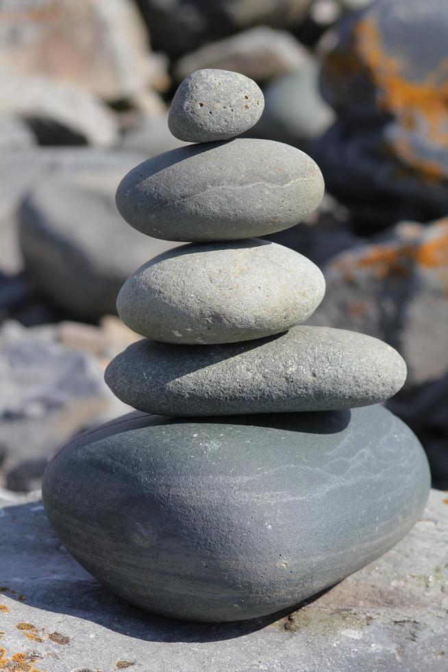 Balancing Beach Stones photo