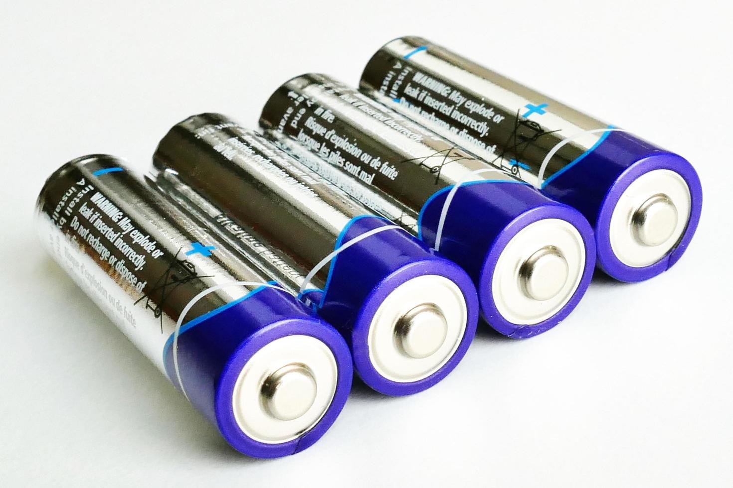 Batteries On White photo