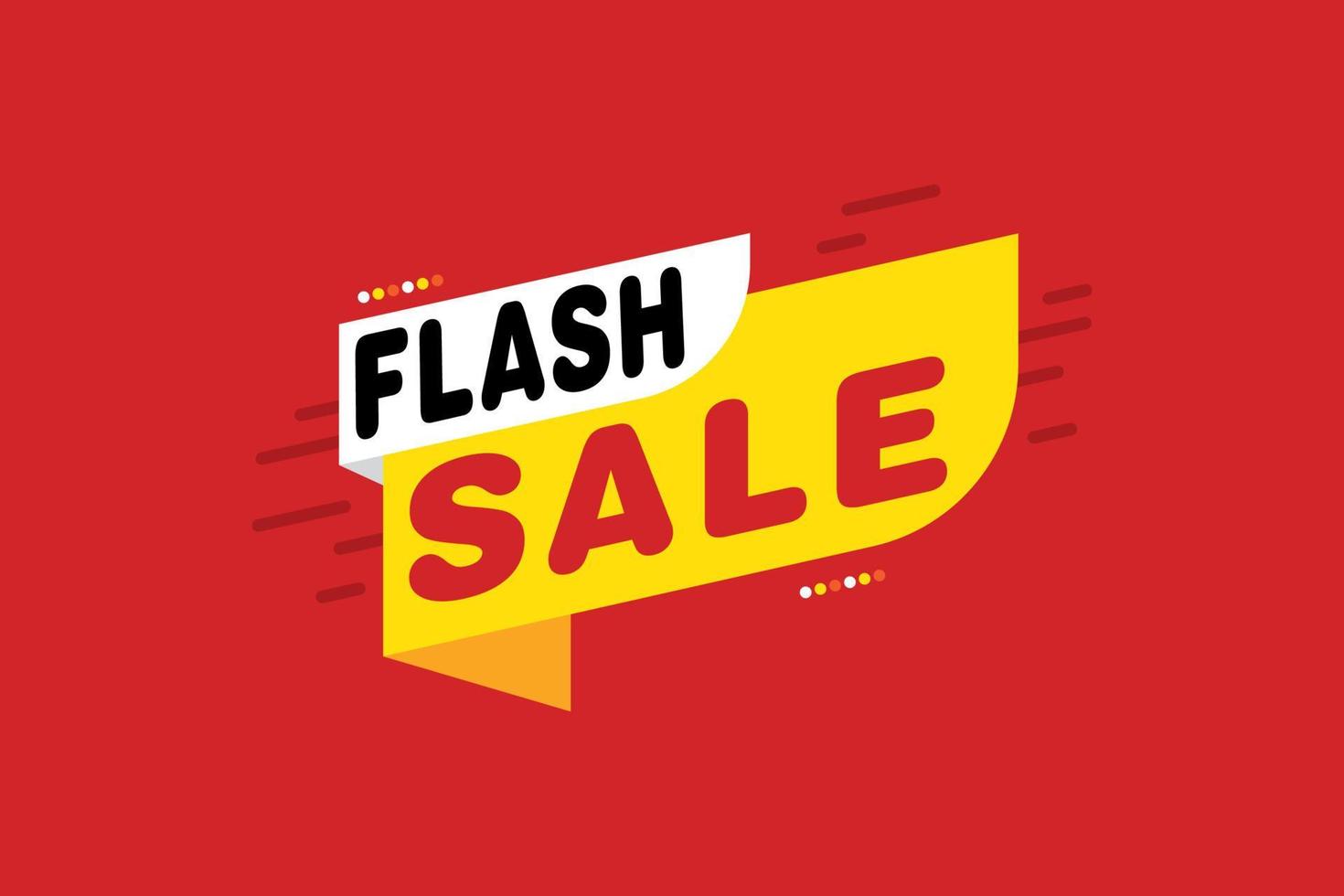 Flash Sale banner template design.Vector illustration. vector