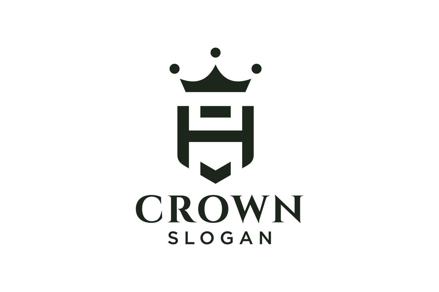 Vintage Crown Logo And Letter H Symbol Modern Luxury Brand Element vintage-crown-logo-and-letter-h-symbol-modern-luxury-brand-element