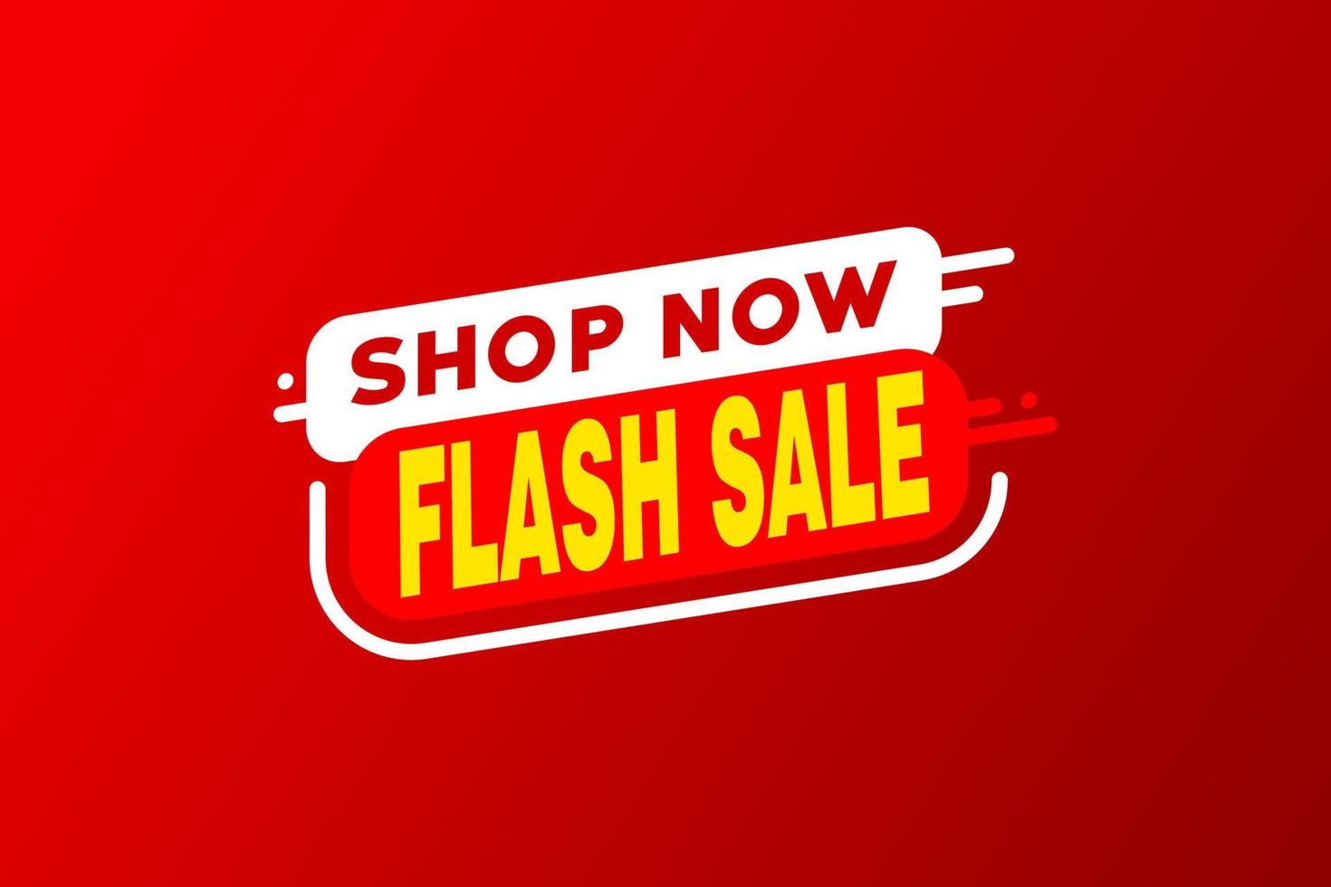 Flash Sale banner template design.Vector illustration. vector