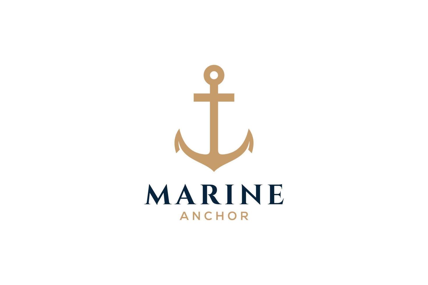 Letter T monogram, Anchor logotype. Logo of yacht club, maritime emblem. vector
