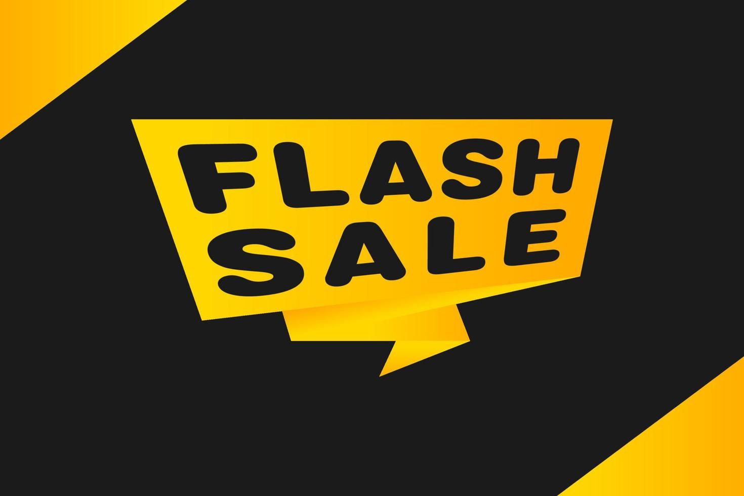 Diseño de plantilla de banner de venta flash. Ilustración de vector. vector