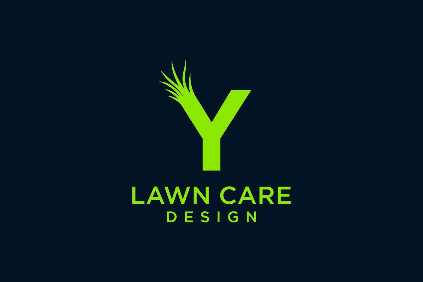 Letter Y with Grass Logo template vector icon illustration design