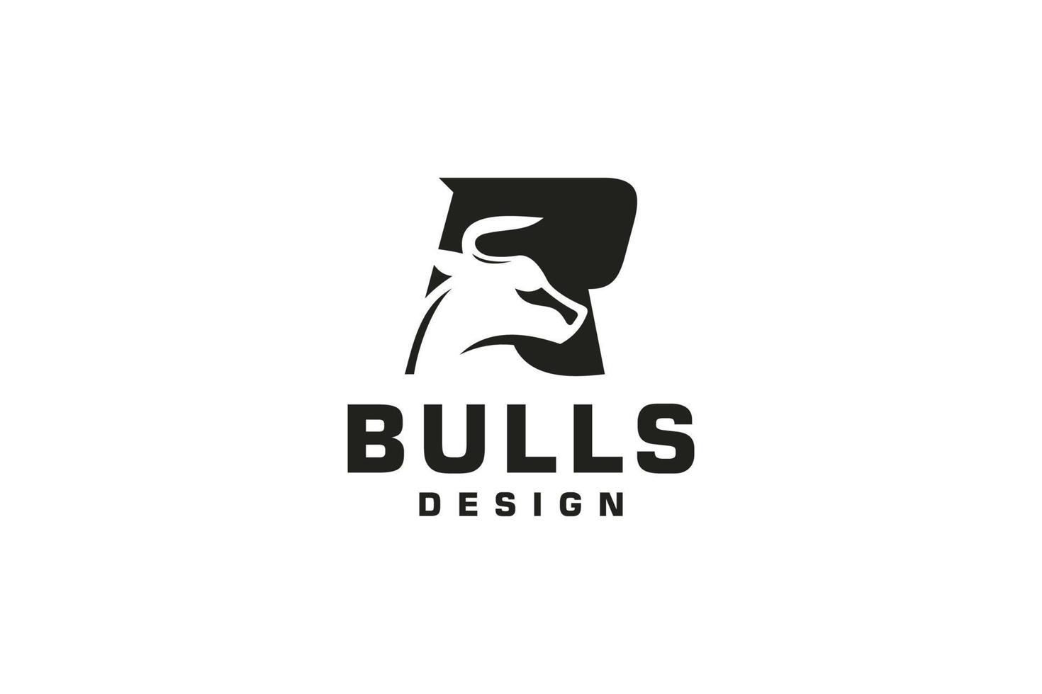 Letter R logo, Bull logo,head bull logo, monogram Logo Design Template Element vector