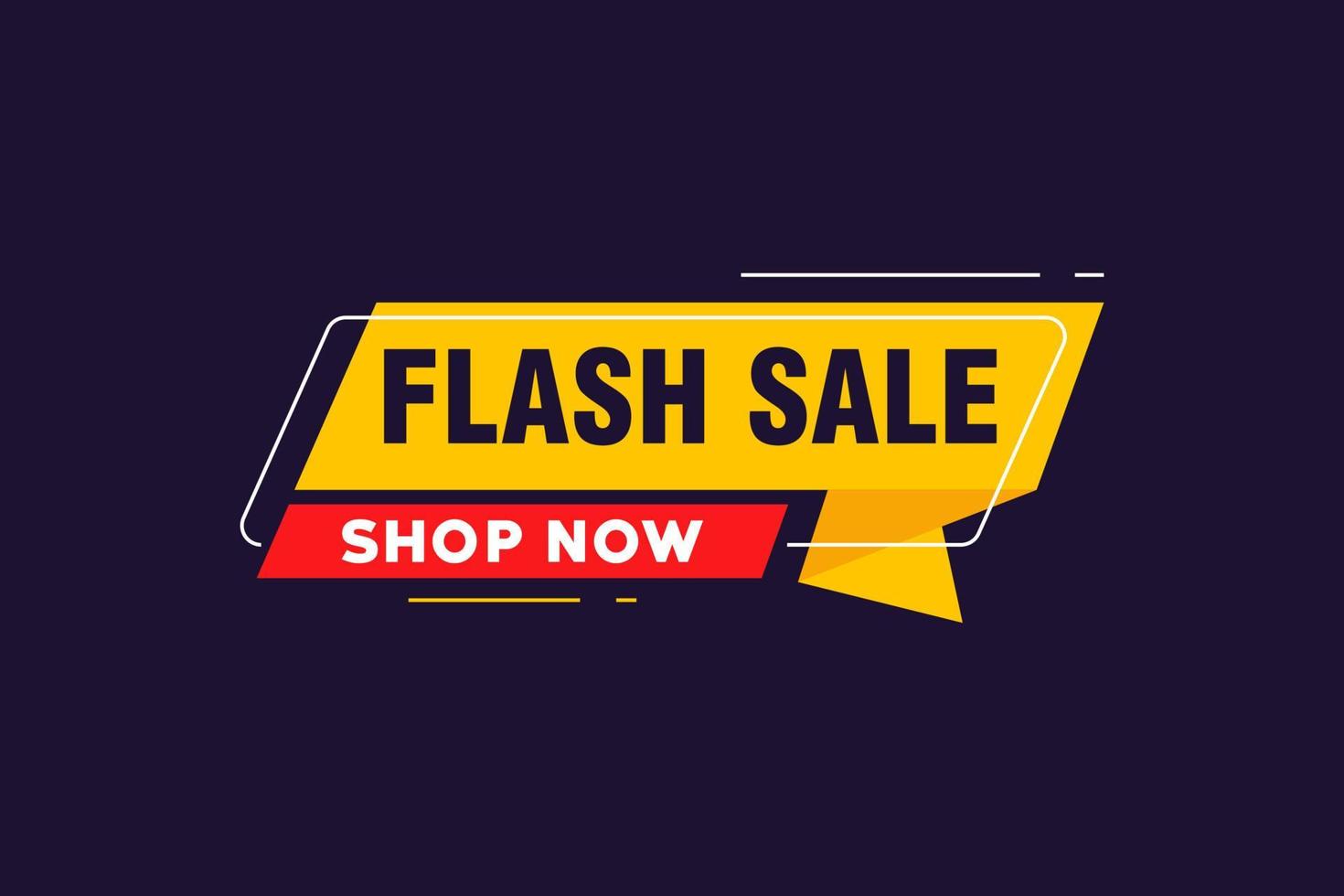 Flash Sale banner template design.Vector illustration. vector