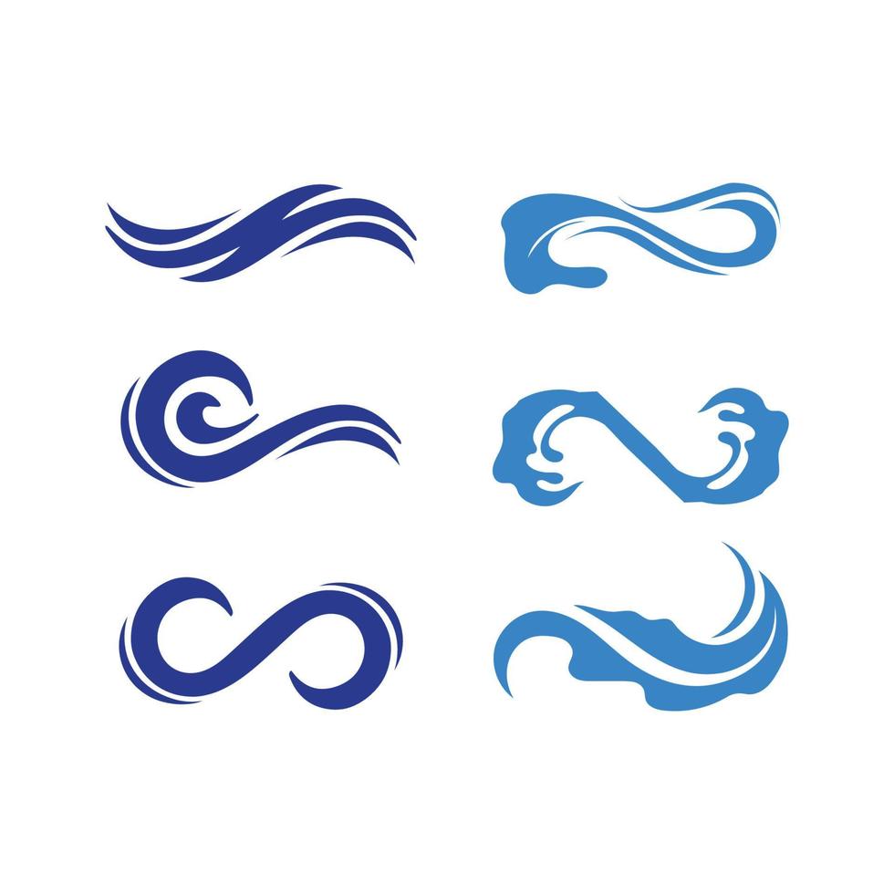 Wave and Water drop Logo Template vector set