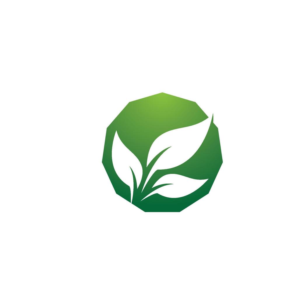 Ecology logo template vector icon illustration