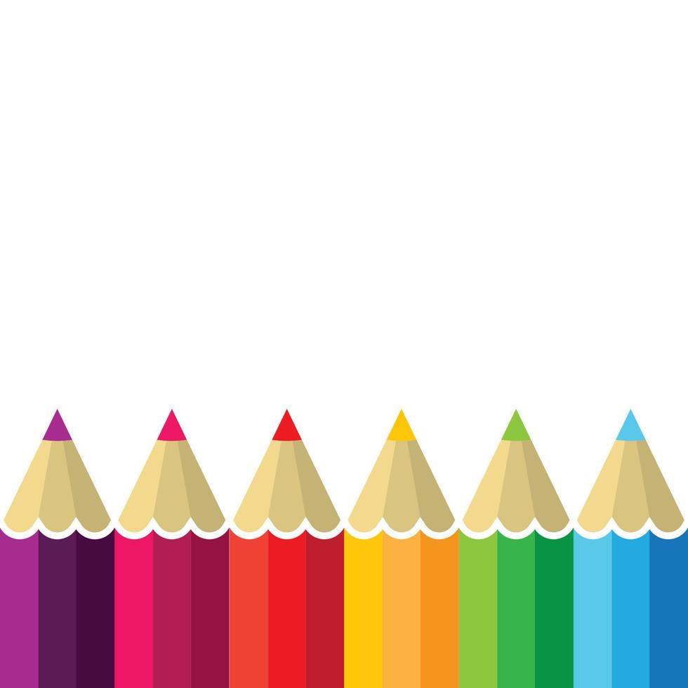 Color pencil logo images vector