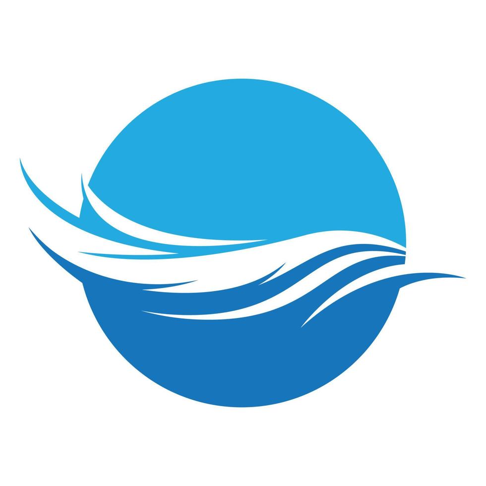 Water wave logo images vector