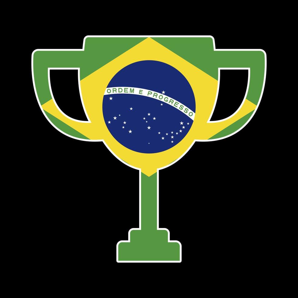 copa del ganador de la competencia en el color de brasil. ilustración vectorial vector