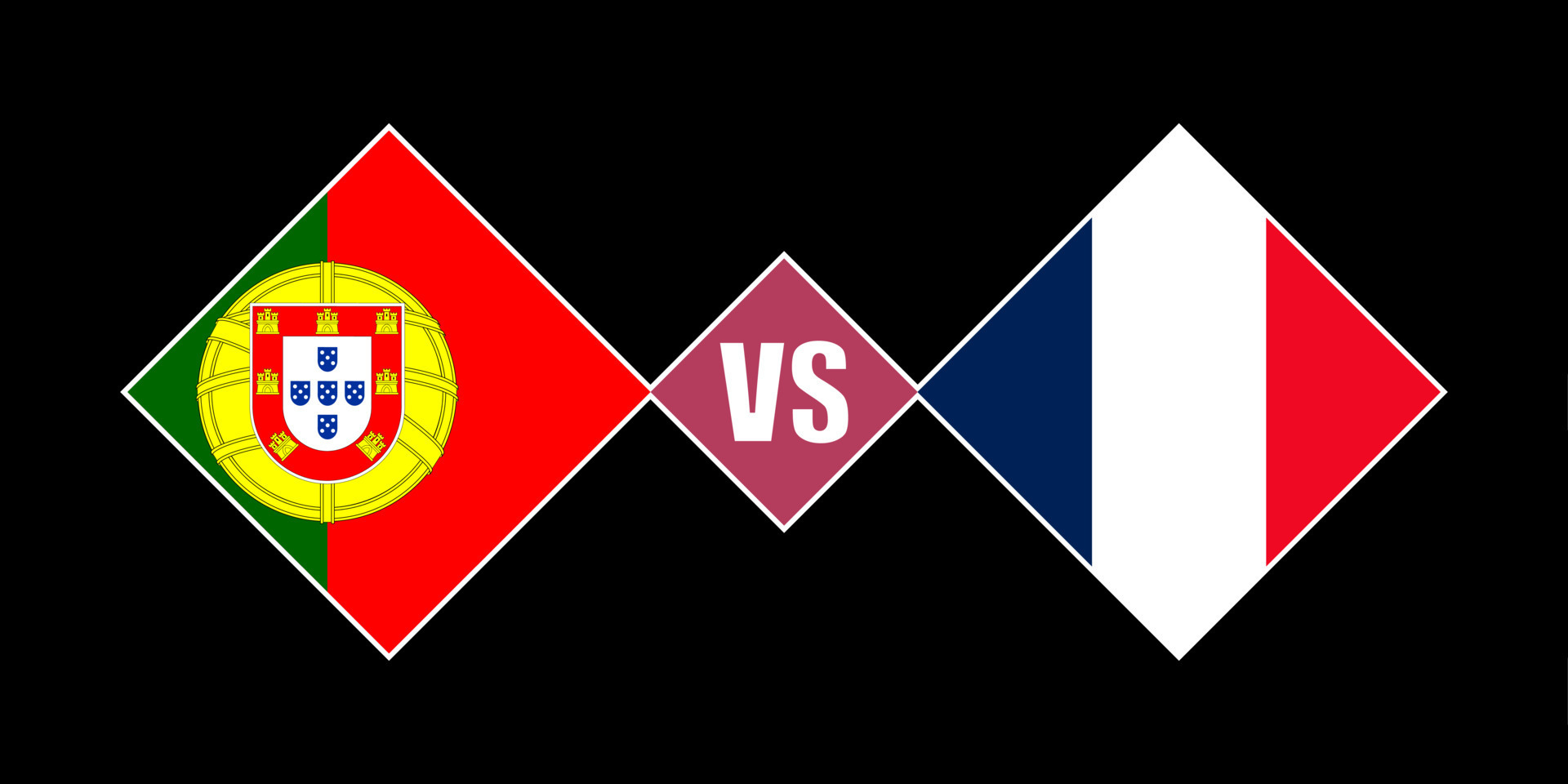 Portugal vs France flag concept. Vector illustration. 14888924 Vector