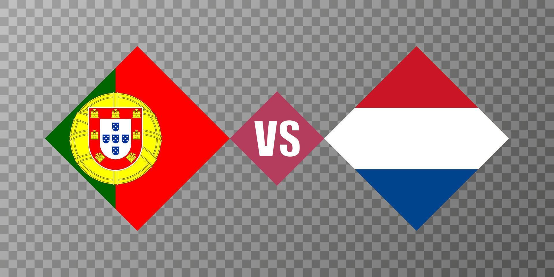 Portugal vs Netherlands flag concept. Vector illustration. 14888944