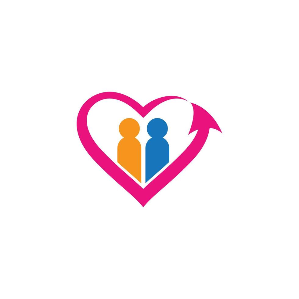 Diseño de ilustración de icono de vector de amor