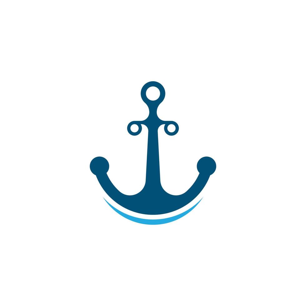 Anchor logo template vector icon illustration
