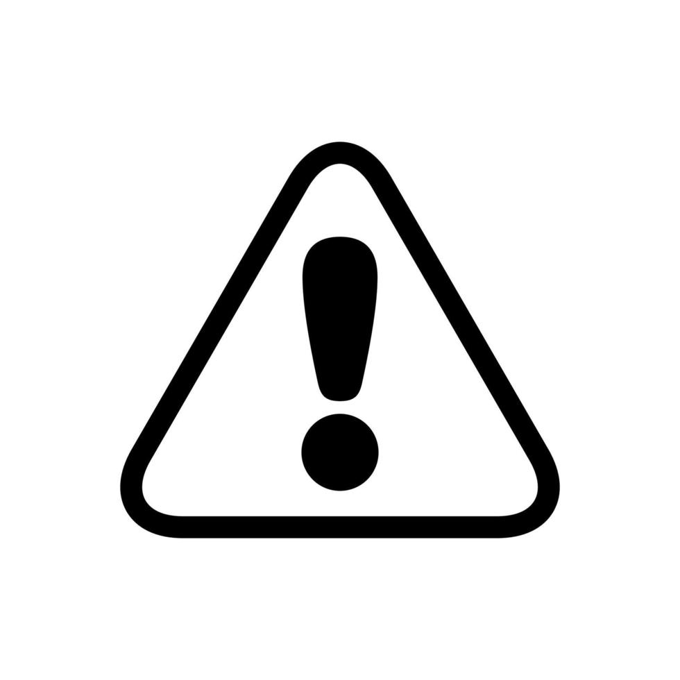 Warning exclamation mark icon vector