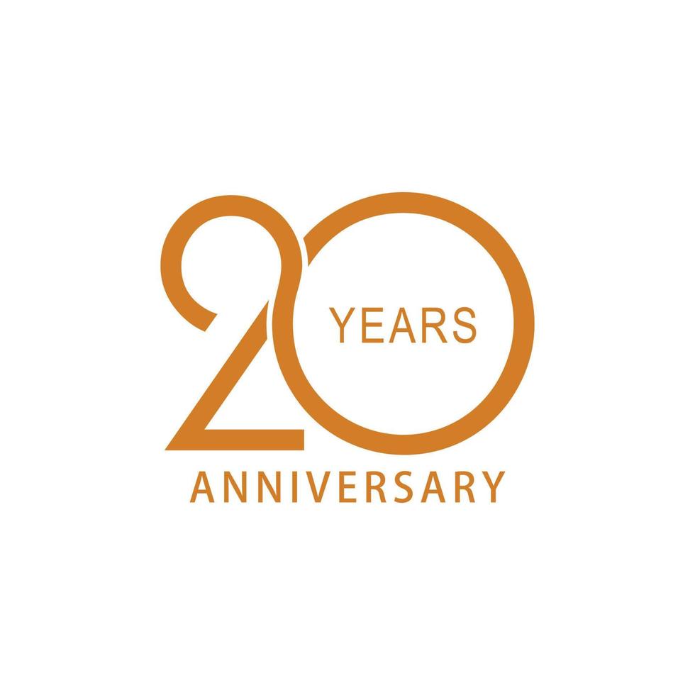 Vector design for 20 year anniversary