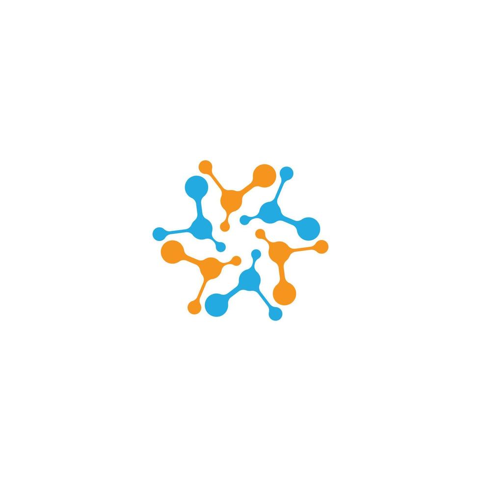 diseño de ilustración de icono de vector de molécula