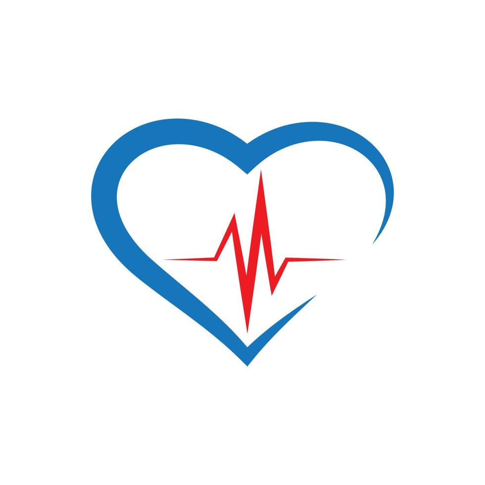 Heart beat logo images vector