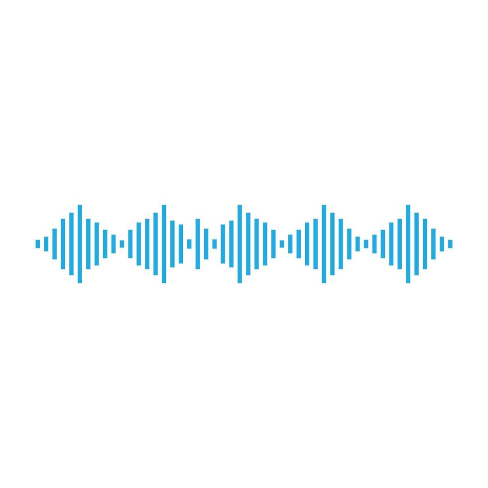 Sound wave vector icon illustration