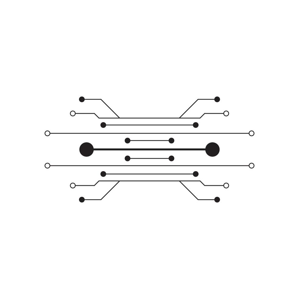 ilustración de icono de vector de plantilla de logotipo de circuito