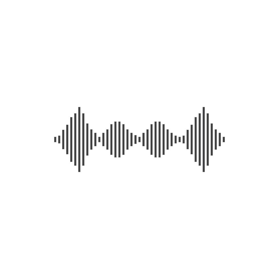 Sound wave vector icon illustration