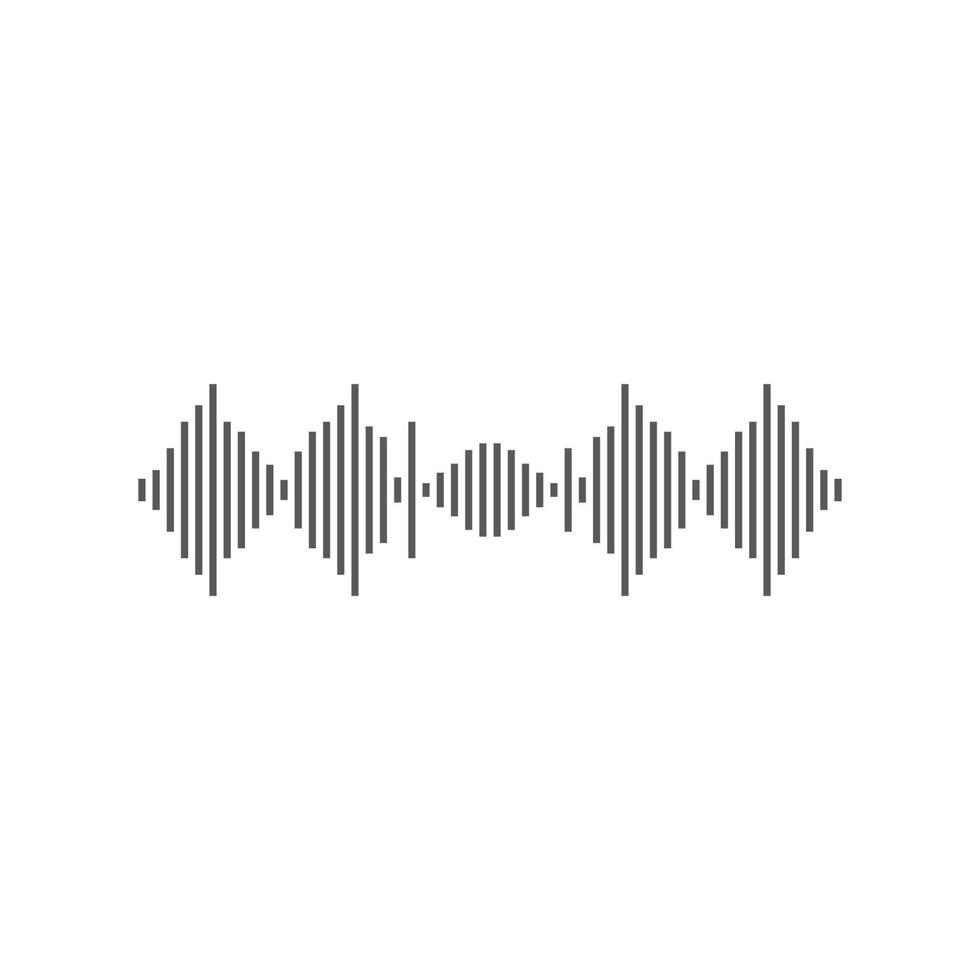 Sound wave vector icon illustration