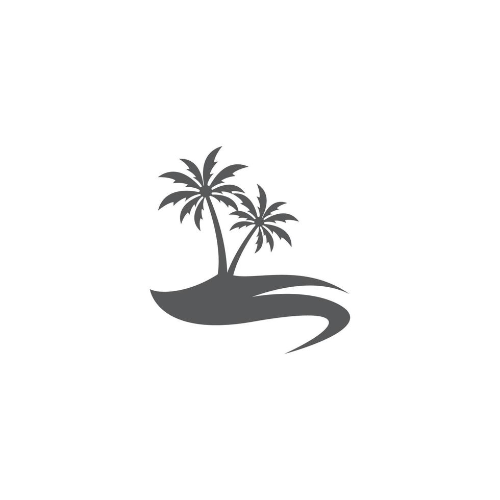 Palm tree summer vector icon illustration