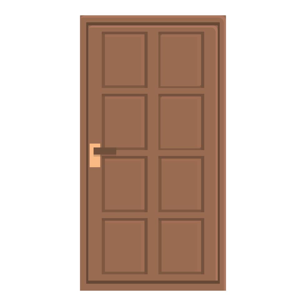 Apartment door icon cartoon vector. Exterior home vector