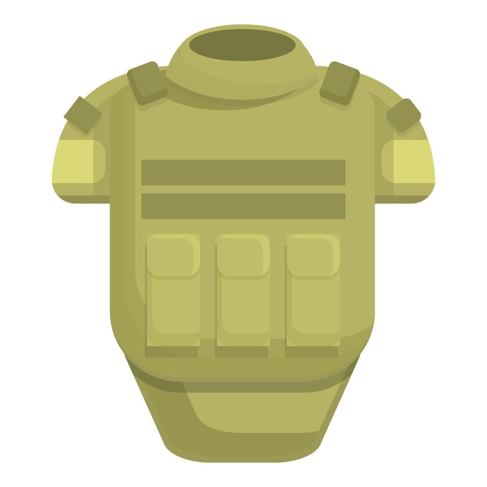 Army vest icon cartoon vector. Tactical jacket vector