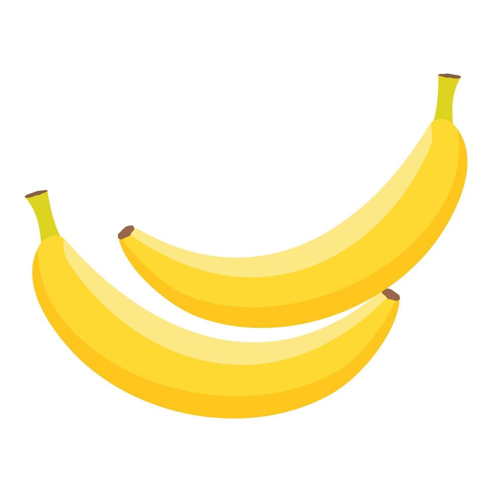 vector de dibujos animados de icono de fruta de plátano. manojo de cáscara