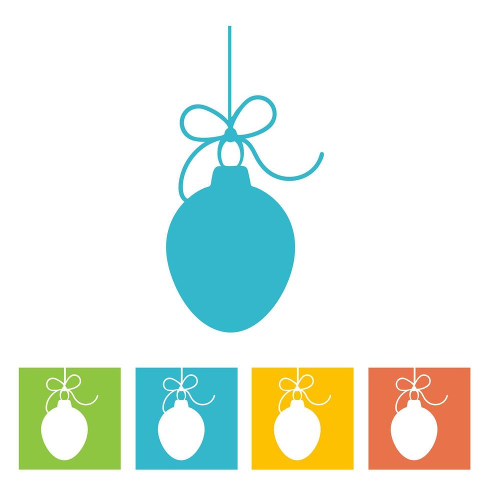 Christmas Ball. New Year icon. Vector illustration