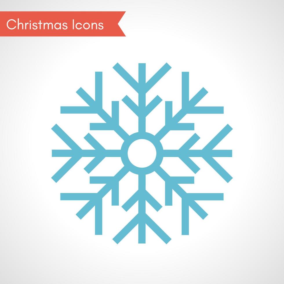 Blue Christmas Snowflake. Christmas Icon. Vector illustration