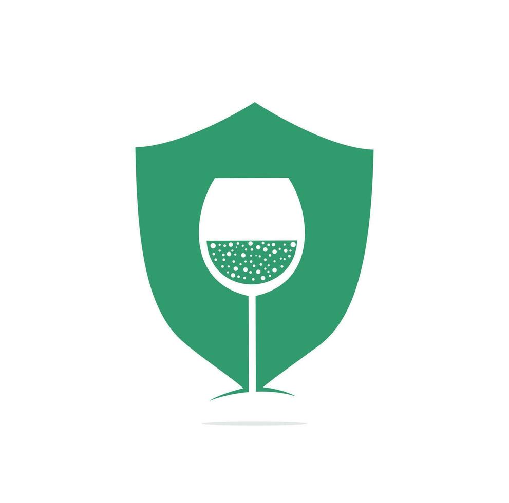 logotipo de vector de icono de copa de vino. diseño de ilustración de plantilla de logotipo de vino.
