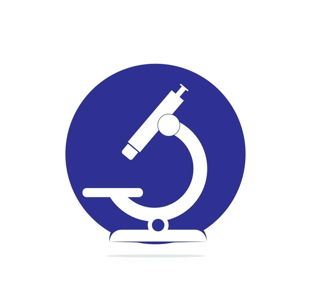 Microscope logo vector. Microscope Logo design vector illustration.