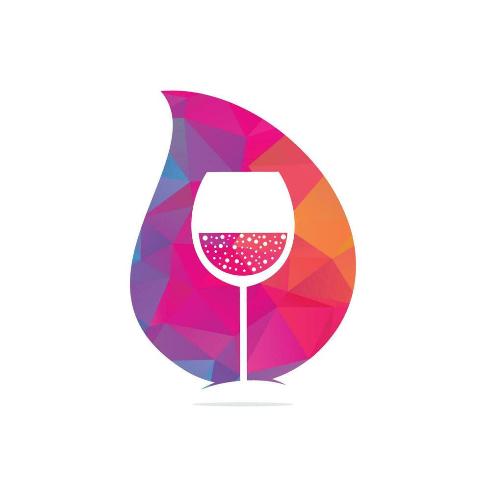 Wine Glass Icon Vector Logo. Wine logo Template Illustration Design.